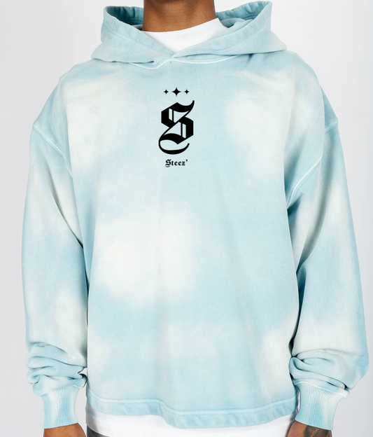 Light Blue Sun Dried “got steez’?” Hoodie