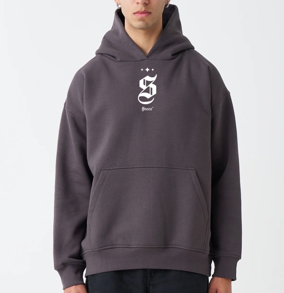 Grey “got steez’?” Hoodie