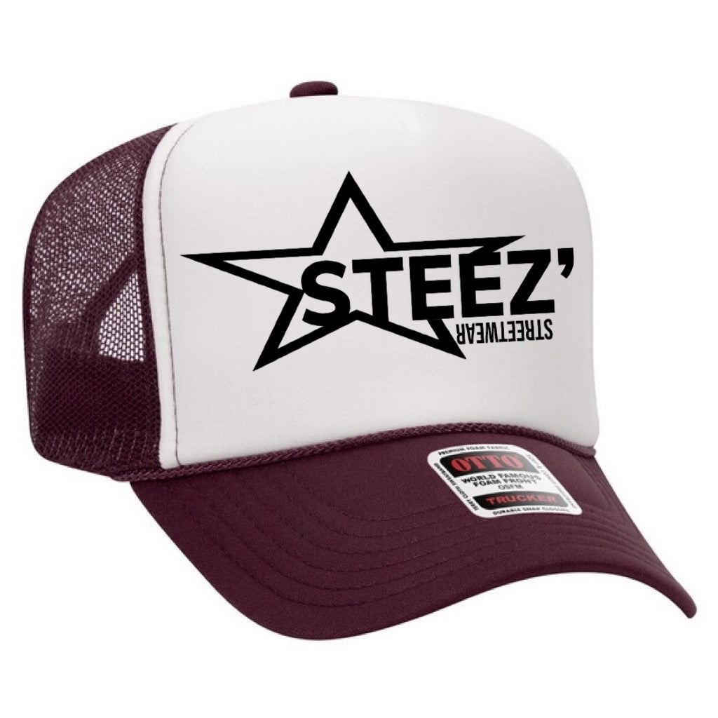 Black and White 2 Tone STEEZ’ Trucker Hat